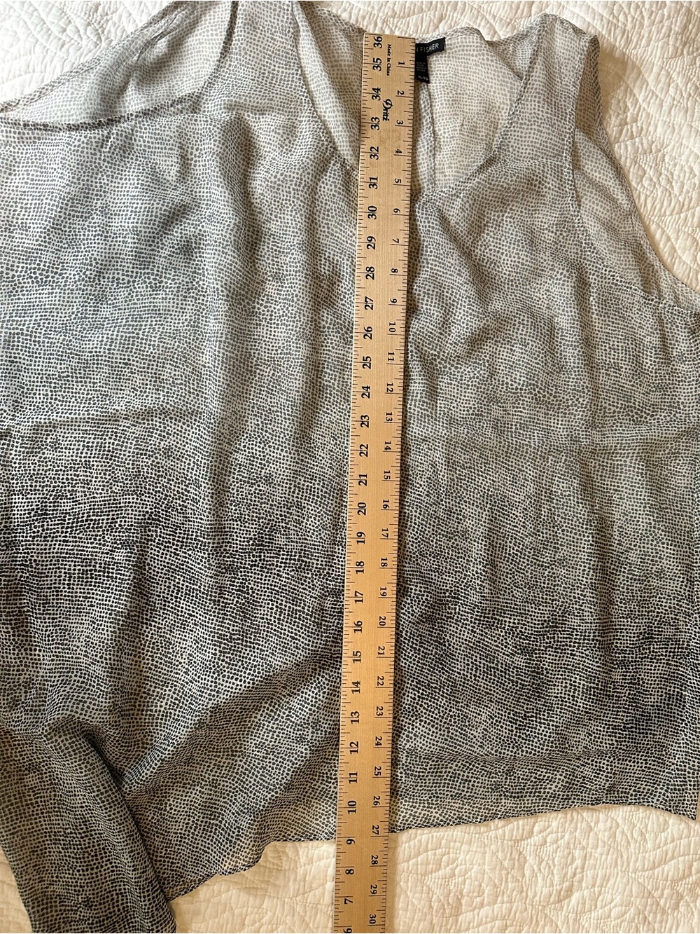 Eileen Fisher Asymmetric Hem Sheer Silk Tank Top XL - Picture 3 of 7